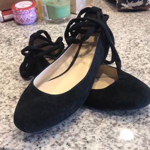 Jessica Simpson black suede flats